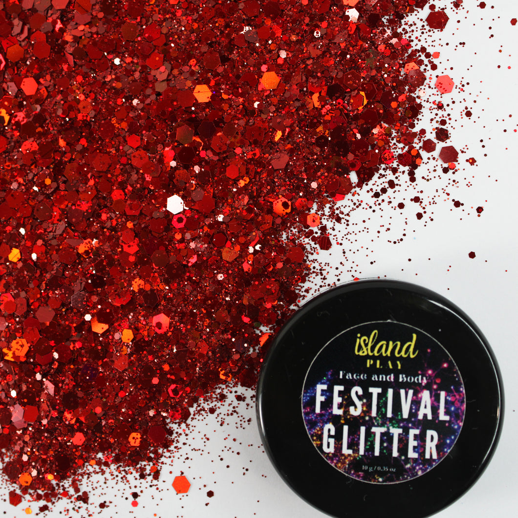 Hot Red - Festival Glitter (10g)